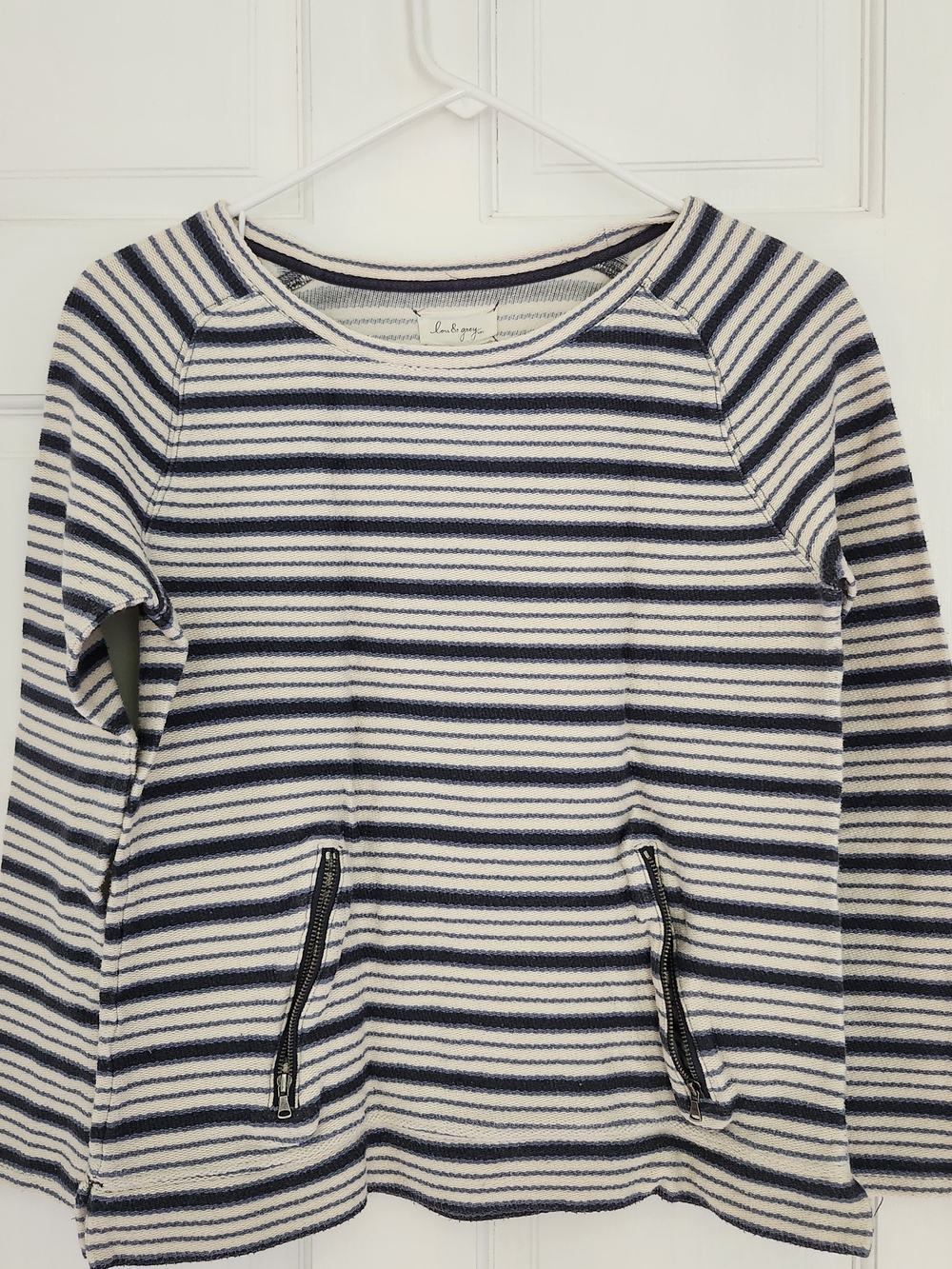 Lou & Grey Navy and White Striped Long-Sleeve Top